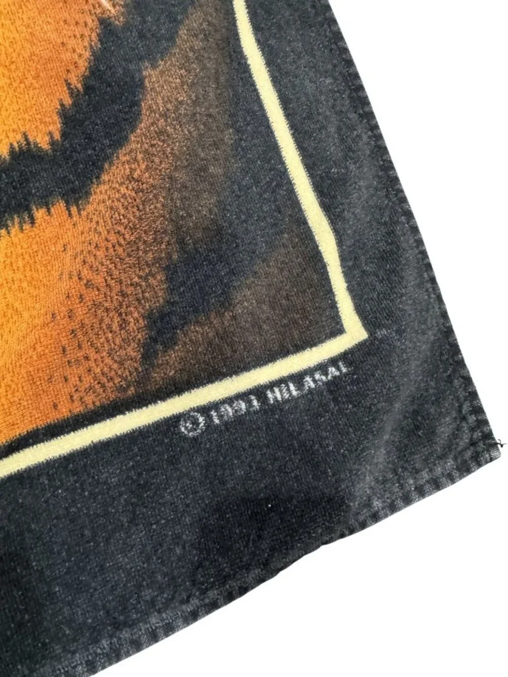 Vintage 1991 Hilasal 100% Cotton Bengal Tiger Beach Towel 60